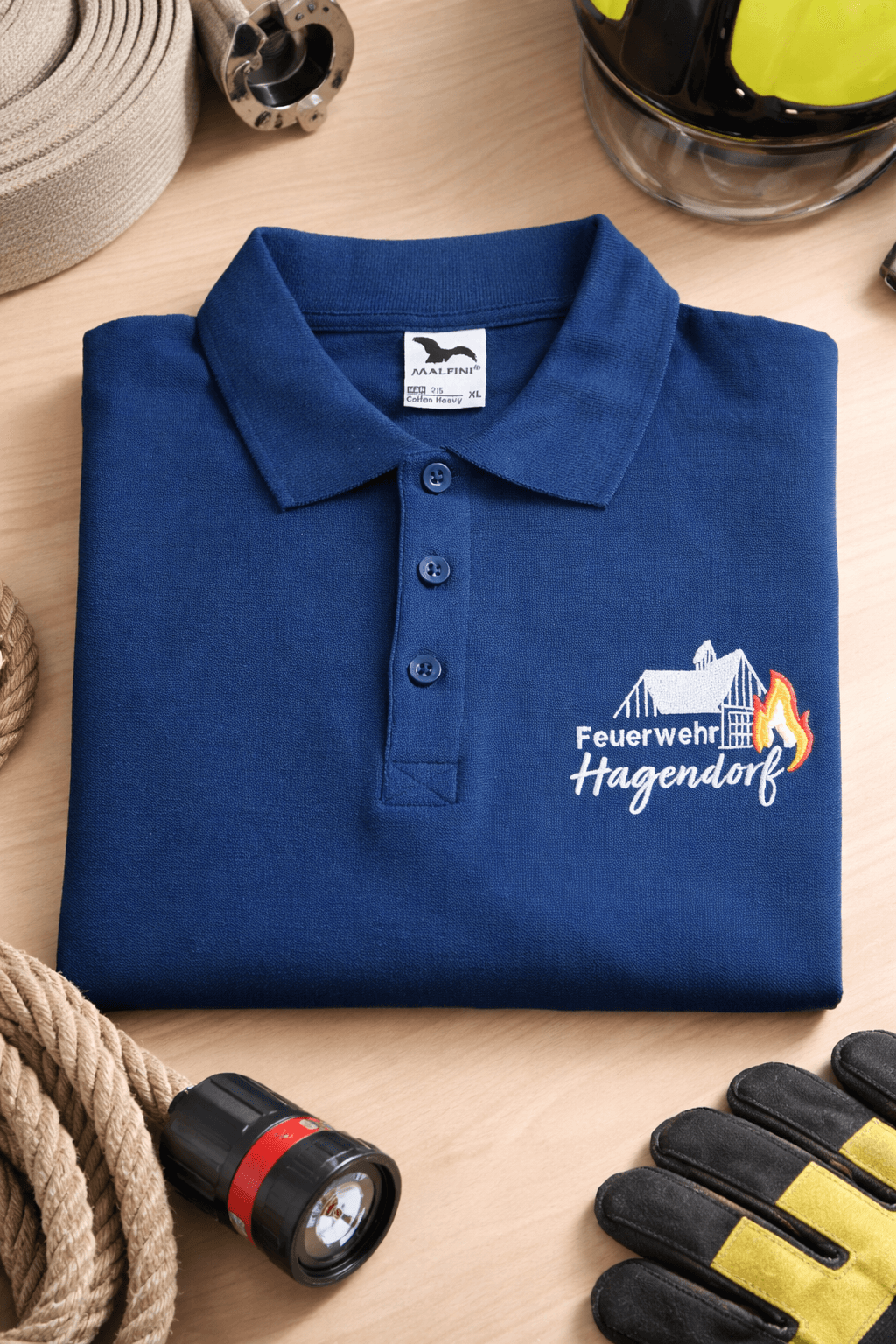 Polo mit Stickerei Feuerwehr Hagendorf